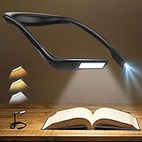 Reading Lights for Books in Bed, Knitting Crochet Accessories Book Lovers Gift for Birthday Father Mother Day, Neck Reading Lamp Book Lights for Reading at Night in Bed, Rechargeable Booklight 2000mAh