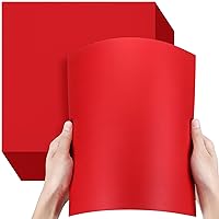 Ctosree 100 Sheets 12 x 12 Inches Cardstock Scrapbook Paper 180 Gsm 65lb Cover 120 lb Thick Heavyweight Creative Card Making Supplies for Printer Invitations Menus Collection DIY Projects (Red)