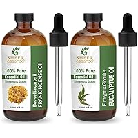 Combo Frankincense Oil Essential Oil (4 Fl Oz) and Eucalyptus Oil Essential Oil (4 Fl Oz) Oz