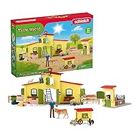 Schleich Farm World Giant 123-Piece Playset Pack with Farmhouse, Chicken Coop, Horse Stall, Farm Toys for Toddlers Ages 3+