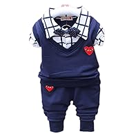 Little Boys Cartoon Long Sleeve Shirt Top with Pants, Two-Pieces Sets