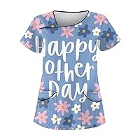 Women's Summer Tops Mother's Day Double Layer Pocket Protective Work Clothes Tops 2024, S-3XL