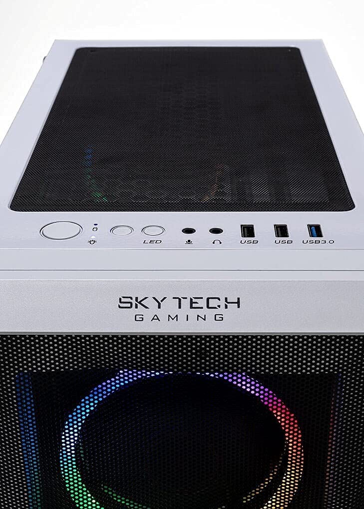 Skytech Chronos Gaming PC Desktop – Intel Core i7 12700F 2.1 GHz, NVIDIA RTX 3080, 1TB NVME SSD, 16GB DDR4 RAM 3200, 850W Gold PSU, 240mm AIO, 11AC Wi-Fi, Windows 11 Home 64-bit