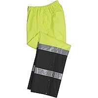 HV Men's Type E High Visibility 300 Denier Ripstop Rain Pants - Lime