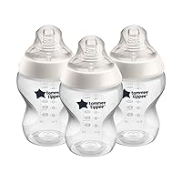 Tommee Tippee Closer to Nature Baby Bottles Slow Flow Breast-Like Nipple with Anti-Colic Valve (9oz, 3 Count) Tommee Tippee Closer to Nature Baby Bottles Slow Flow Breast-Like Nipple with Anti-Colic Valve (9oz, 3 Count)