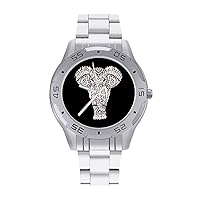 Aztec Elephant11 Stainless Steel Band Business Watch Dress Wrist Unique Luxury Work Casual Waterproof Watches