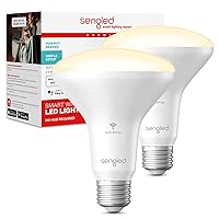Alexa Light Bulbs, Updated FFS Smart Flood Light, Smart Bulb That Works with Alexa & Google Assistant, 7.5W 65W Equivalent,2700K BR30 Smart Light, No Hub Required, 2.4Ghz WiFi Only, 2 Pack