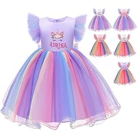 New Children's Unicorn Dresses,Halloween Girls' mesh Princess Dresses.