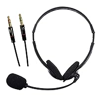 Maxell Headset with Adjustable Boom Mic and PC Adapter for VOIP/PC Gaming, Sound for Home Office use, Online Classes, Teams, and Zoom Meetings – Black