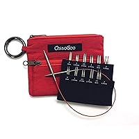 ChiaoGoo Twist Shorties Stainless Steel Interchangeable Set, 2-inch and 3-inch (5 and 8cm) Mini (7230-M)