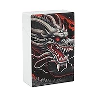 Chinese Dragon Japanese Dragon Printed Cigarette Case Lightweight Pocket Holder Box Carrying Coin Pouch Gift for Men and Women