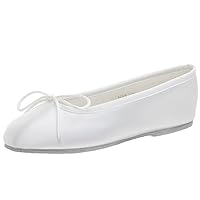 Baby & Girl's Satin Dyeable Ballet Flats with Cinch Tie Chord
