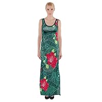 PattyCandy Women's Stylish Hawaii Florals Maxi Thigh Split Dress,XS-5XL