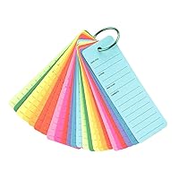 Hygloss Products Bookmarks - Book Buddies - Reading Log - 10-12 Assorted Vibrant Colors - Cardstock with 1 Colored Bookring - 2 x 6 Inches - Value Pack - 25 Qty