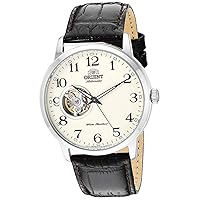 Men's '2nd Generation Esteem' Japanese Automatic Stainless Steel and Leather Dress Watch