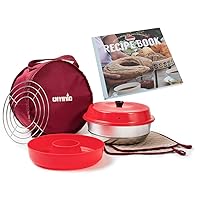 Omnia Kit 1 + Recipe Book - Set of 6 products Stovetop Oven, Silicone Mold, Potholders, Baking Grid, Bag and Cookbook