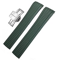 Colorful Fluorous Rubber WatchBands For Patek 5164A 5167A AQUANAUT Philippe Series Butterfly Buckle 21mm Silicone Watch Strap