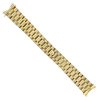 Ewatchparts PRESIDENT WATCH BAND SOLID BRACELET FOR 34MM ROLEX DATE WATCH 19MM GOLD GP
