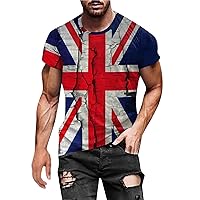 Union Jack Flag T-Shirt for Men | UK United Kingdom Great Britain British Shirts for Men Women Casual Crewneck T-Shirt