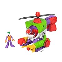 Imaginext DC Super Friends Joker Helicopter Robot 25cm Tall Joker Helicopter with Bullet Accessory for Kids 3+ Years HMV09