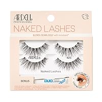 Ardell Naked Lashes 425, 2 Pairs, with DUO Clear-White Adhesive, Subtle Volume & Length