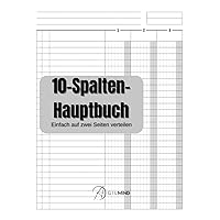 10-Spalten-Buch - BookFactory - Buchführungs-Ledger - Notizbuch mit fünfzehn Spalten - Spaltenbuch-Format für Buchhalter - über 100 Seiten, 8,5