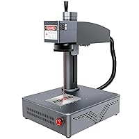 20W Fiber Laser Engraver MAX Pro Laser Marking Machine 4.3x4.3inch(110x110) Desktop Small Fiber Laser Marking Machine Engraver for Metal, Plastic, DIY Project