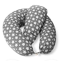 Mom Nursing Pillows for Breastfeeding, Multifunctional Ultra Soft Nursing Pillow for Moms(Grey Star)