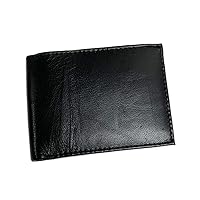 RFID Wallet Blocking Genuine Leather Mens Bifold Money Credit Card Safety Black