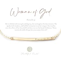 Inspirational Christian necklace for Women, teenage Girls and Mothers | Stainless steel motivational necklaces, faith jewelry gold necklace for women