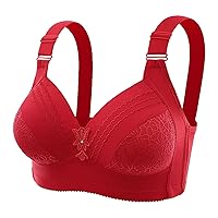 Women's Comfortable New Large and Thin Cup with No Steel Ring Adjustable Breathable and Sweat Sports Bra Cotton