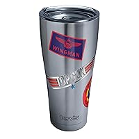 Tervis Top Gun Maverick Patch Collage Triple Walled Insulated Tumbler Travel Cup Keeps Drinks Cold & Hot, 30oz Legacy, Stainless Steel