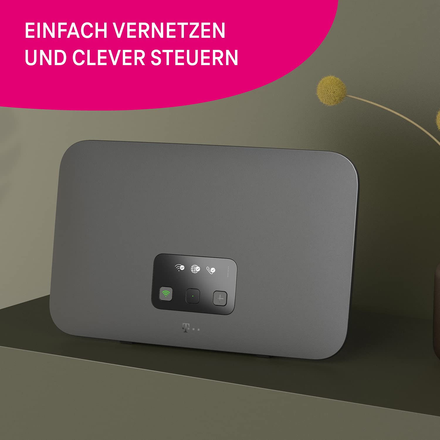 Telekom Router Speedport Smart 4 | Wi-Fi 6 mit bis zu 6000 Mbit/s | WLAN-Mesh-Technologie & Magenta SmartHome Basis integriert I ideal für Entertain TV in UHD & 4K I inkl. DECT Basisstation