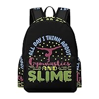 Gymnastics and Slime Casual Backpack Travel Hiking Laptop Business Bag for Men Women Work Camping Gym