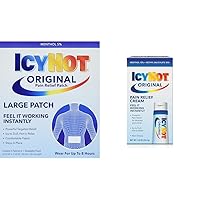 Icy Hot 5ct Extra Strength Pain Relief Patches and 1.25oz Original Pain Relieving Cream