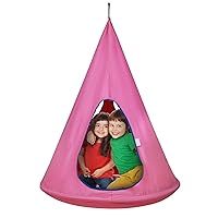 VEVOR Kids Nest Swing Chair, Hanging Hammock Chair with Adjustable Rope - 2 Windows & 1 Entrance & 2 Pockets - 250lbs Tree Tent Sensor Swing for Kids Indoor Outdoor Use (39