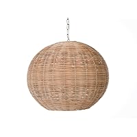 KOUBOO 1050103 Panay Wicker Ball Hanging Ceiling Lamp, One Size, Wheat