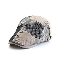 Uenmay Joint Check Hunting Cap Small Logo New Middle-aged Hat Outdoor Casual Beret