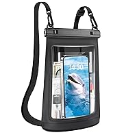 Large Waterproof Phone Pouch, Floating Dry Bag for iPhone 14/13/12/11 Pro Max, Galaxy S22/S21 - Large Capacity Waterproof Bag with Sunscreen & Glasses Storage - Universal Dry Bag for Water Activities