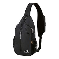 WATERFLY Crossbody Sling Backpack Sling Bag Travel Hiking Chest Bag Daypack