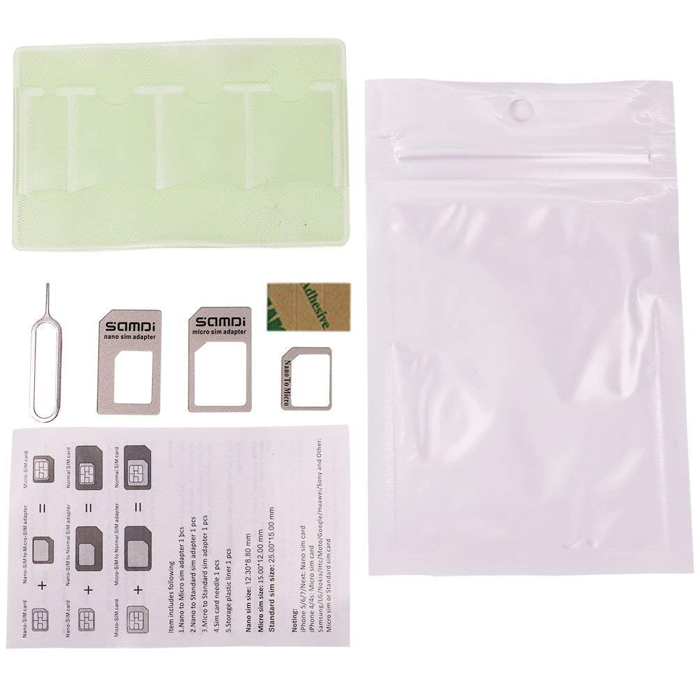 Sim Card Adapter Kit Includes Nano Sim Adapter / Micro Sim Adapter / Needle / Storage Sheet( Sim Card Holder ) ,Easy To Use And Storage Without Losing Them