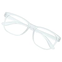VisionGlobal Blue Light Blocking Glasses for Women/Men, Anti Eyestrain, Computer Reading, TV Glasses, Stylish Oval Frame, Anti Glare (Clear, 2.50 Magnification)
