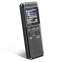 128GB Digital Voice Recorder with 8000 Hours Recording Capacity, 80Hrs Battery Time Voice Activated Recorder with Playback, Professional USB-C 1536kbps Audio Recorder for Meeting Lecture