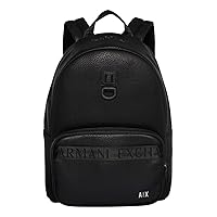 A | X ARMANI EXCHANGE Men's Pebble Armani Exchange Backpack, Nero-Black, One Size