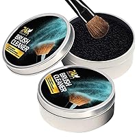 24K Organic Dry Makeup Brush Cleaner Removes Eye Shadow And Blush Color Residue From Makeup Brushes, Makes Switching To The Next Color Easy. (2 pack)