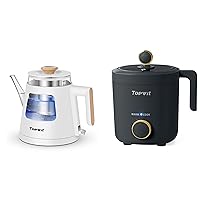 TOPWIT 1.0L Electric Tea Kettle & 1.2L Small Rice Cooker