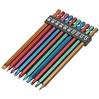 6 in. Color Coded Power Bit Set, 10 Piece