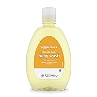 Amazon Basics Tear-Free Baby Hair and Body Wash, Lightly scented, 13.6 Fluid Ounce, 1-Pack