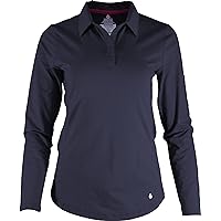 LAPCO FR Ladies 6oz. Blend Knit Long Sleeve Polo Shirt, Navy, 5XL Regular