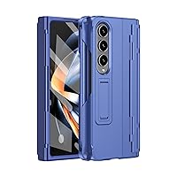 Phone Case Flip Holster Phone Case Compatible with Samsung Galaxy Z Fold 4 with Hinge+Screen Protector+S Pen & Pen Holder+Kickstand,Rugged Shockproof 360 Full Protective Phone Cover Compatible with Z